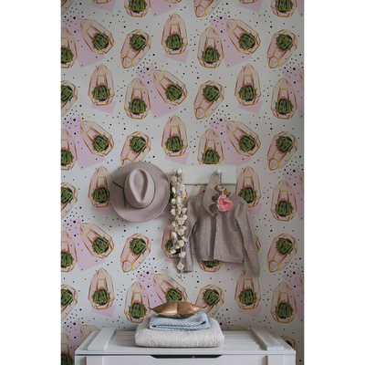 Papier peint Cactus pastel