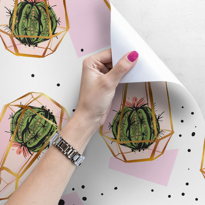 Papier peint Cactus pastel