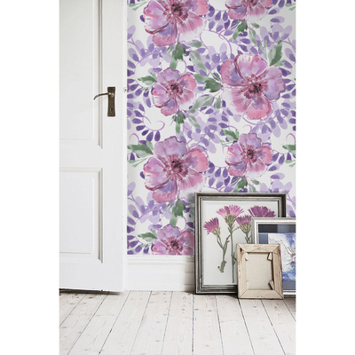 Tapisserie panoramique Prairie pourpre