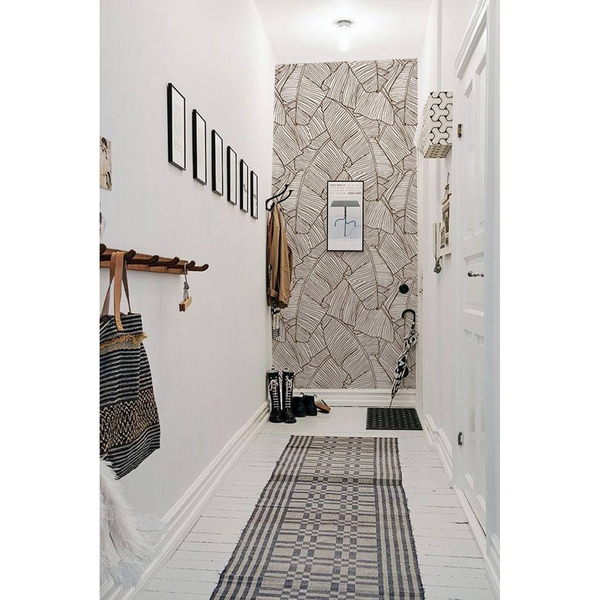 Tapisserie murale Belles feuilles brunes