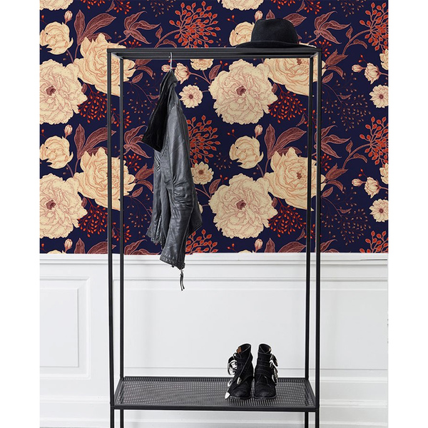 Papier peint panoramique Sous le ciel nocturne fleuri