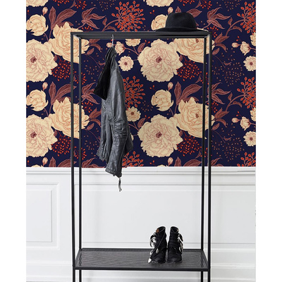 Papier peint panoramique Sous le ciel nocturne fleuri