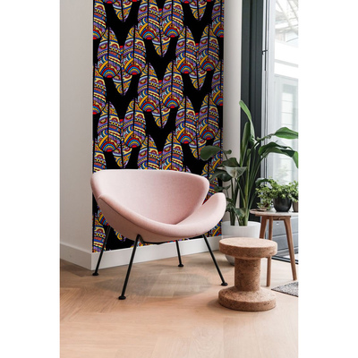 Tapisserie panoramique Mirages en vitrail