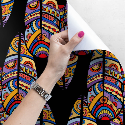 Tapisserie panoramique Mirages en vitrail