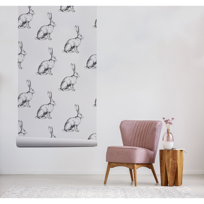 Papier peint Kick, Kick, Kick les lièvres se recommandent au mur