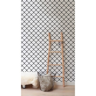 Papier peint adhésif Maille de jardin noire