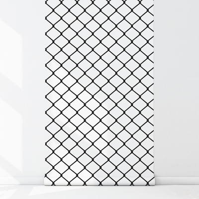 Papier peint adhésif Maille de jardin noire