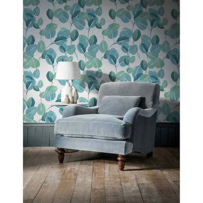 Papier peint adhésif Feuilles d'eucalyptus à l'aquarelle