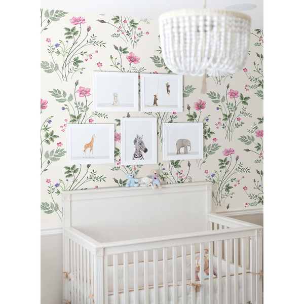 Papier peint Le printemps dans la prairie fleurie