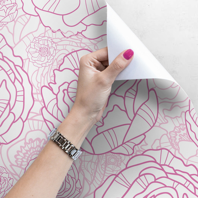 Papier peint Dessiner des fleurs