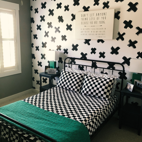 Tapisserie panoramique Tic-Tac-Toe