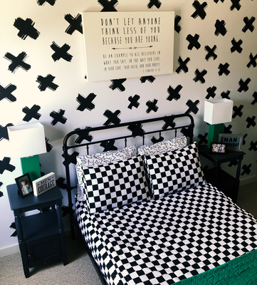 Tapisserie panoramique Tic-Tac-Toe