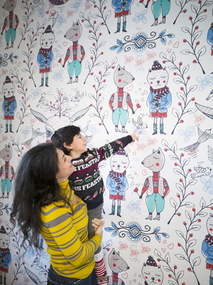 Papier peint Promenade de décembre