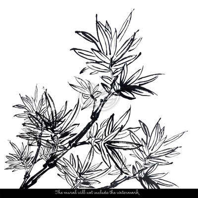 Papier peint adhésif Bambou noir