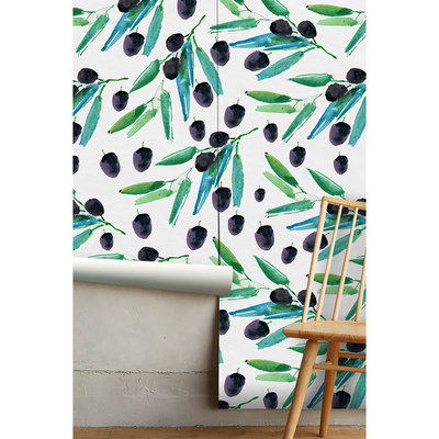 Papier peint panoramique Olives noires
