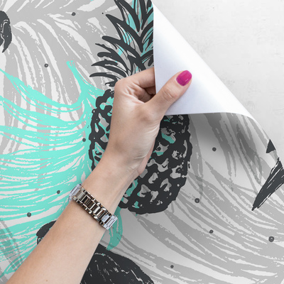 Papier peint Perroquets dans des ananas