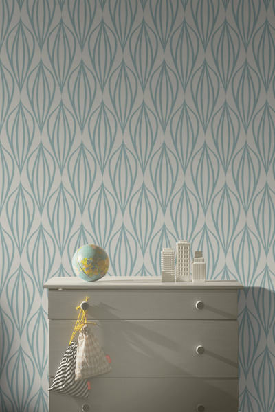 Tapisserie murale Géométrie de la menthe