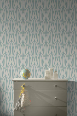 Tapisserie murale Géométrie de la menthe