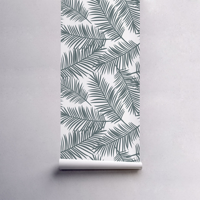 Papier peint Un souffle de vent dans les feuilles de palmier