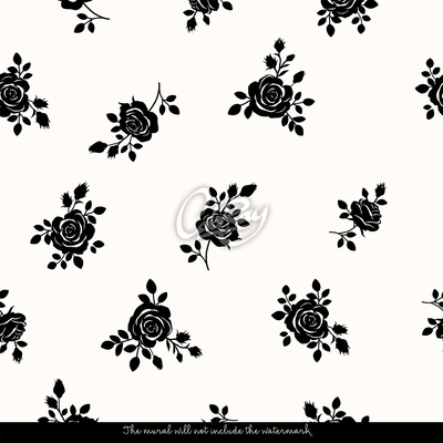 Tapisserie murale Matin parmi les roses