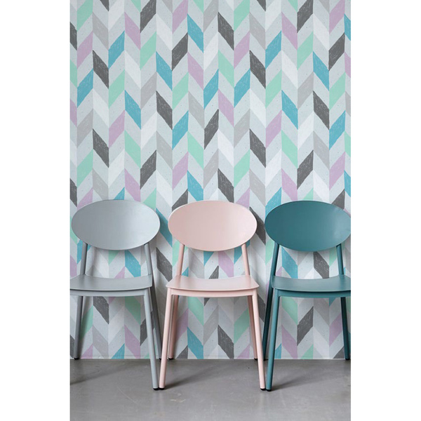 Tapisserie murale Chevrons aux pastels