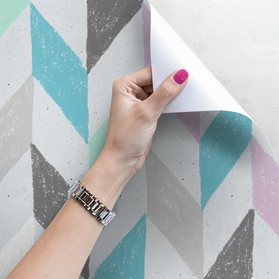 Tapisserie murale Chevrons aux pastels