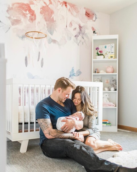 Papier peint panoramique Cerisier en fleurs à l'aube