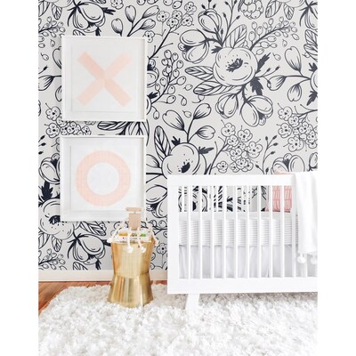 Papier peint panoramique Croquis romantiques de la rose