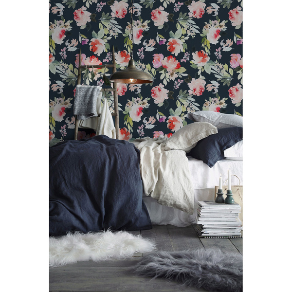 Tapisserie murale Nuit parmi les fleurs