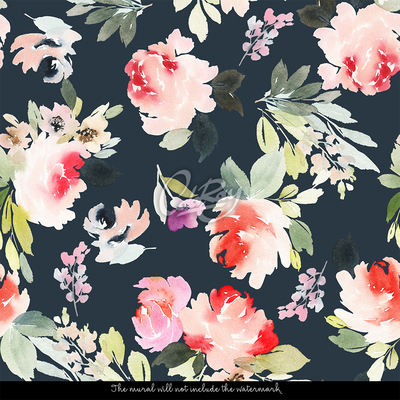 Tapisserie murale Nuit parmi les fleurs