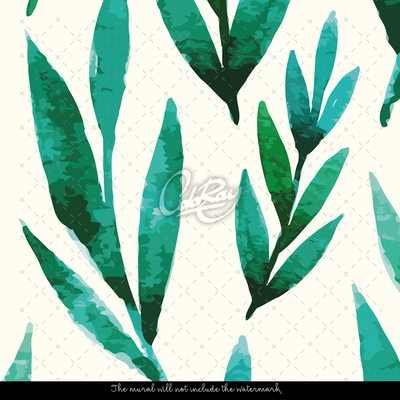 Tapisserie murale Feuilles de printemps