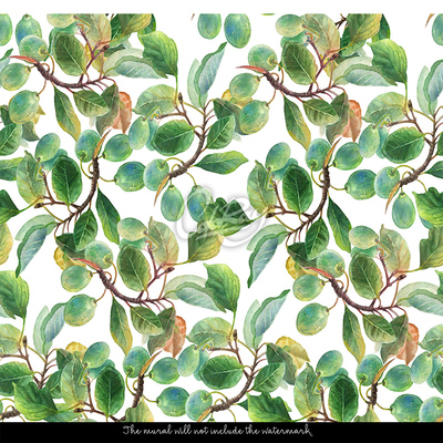 Papier peint Un verger plein de prunes