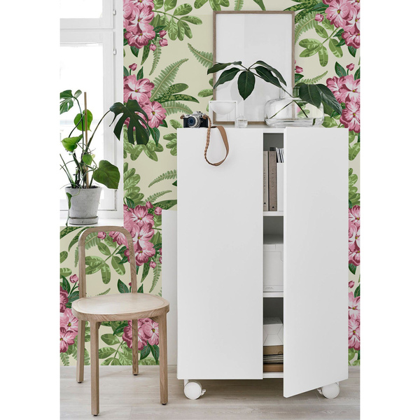 Papier peint adhésif Fleur de fougère rose