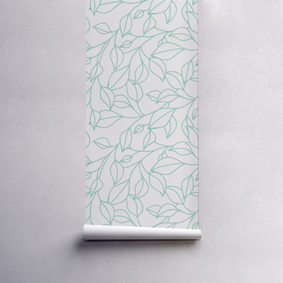 Papier peint Feuilles délimitées