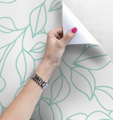 Papier peint Feuilles délimitées