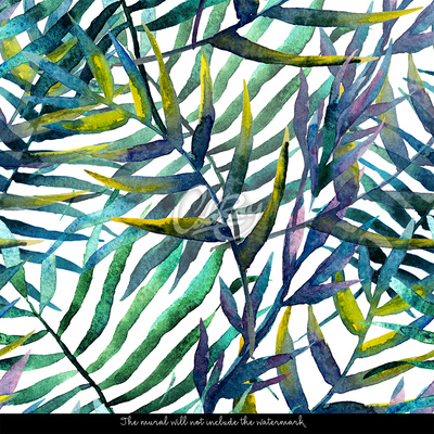Papier peint Tropiques arc-en-ciel