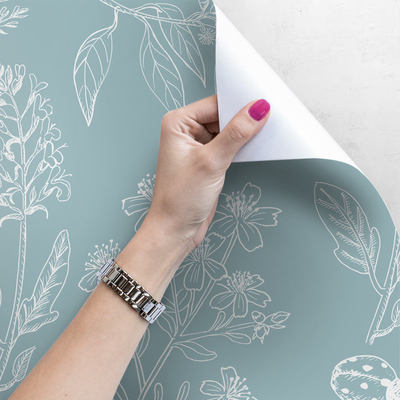Papier peint adhésif Fleurs écrites à la craie