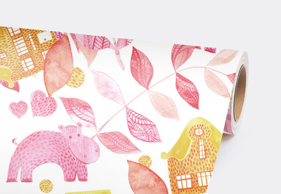 Tapisserie murale Une histoire d'hippopotames