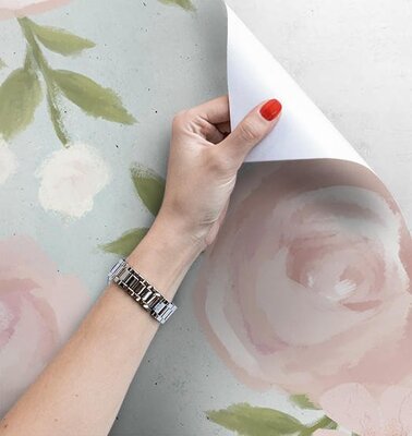 Papier peint panoramique Roses peintes