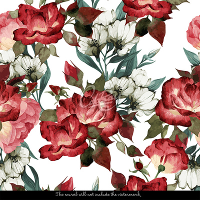 Papier peint adhésif Roses romantiques