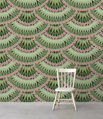 Papier peint Éventail de feuilles