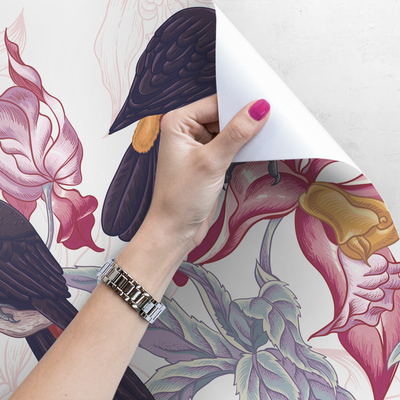 Papier peint Oiseaux exotiques dans la brousse tropicale