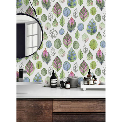 Tapisserie murale Feuilles arc-en-ciel