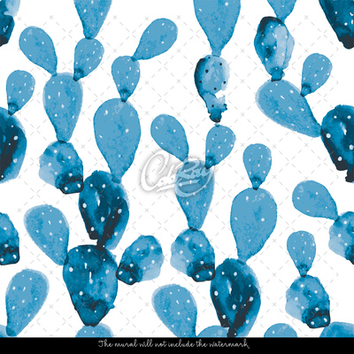 Tapisserie murale Cactus bleus