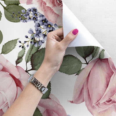 Papier peint adhésif De ravissantes roses roses