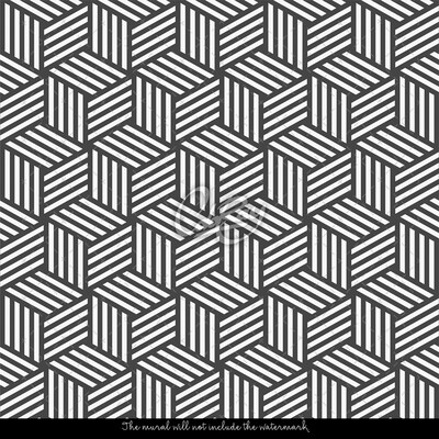 Tapisserie panoramique Carrés rayés