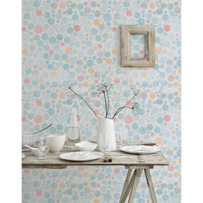 Papier peint panoramique Roues bleues vivantes