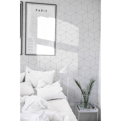 Papier peint Cube gris