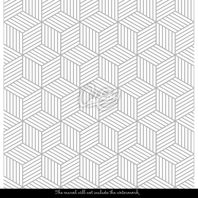 Papier peint Cube gris