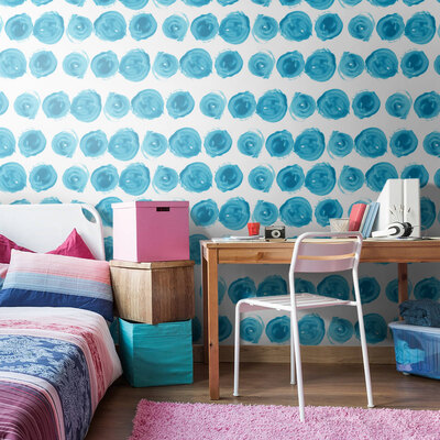 Tapisserie panoramique Lacs turquoise